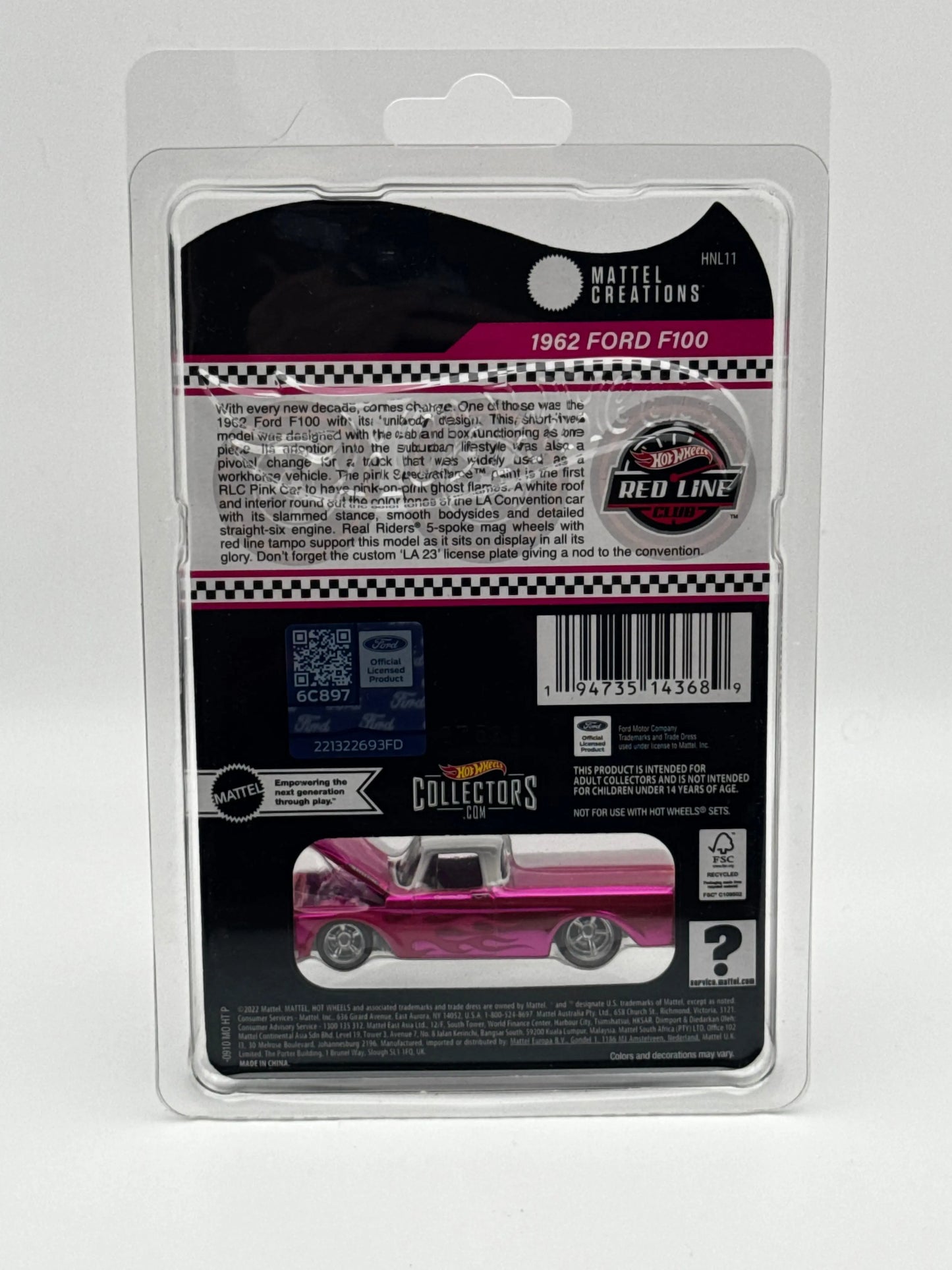 Ford F‑100 Pink – Hot Wheels RLC Exclusive 1/64 SVRdiecast