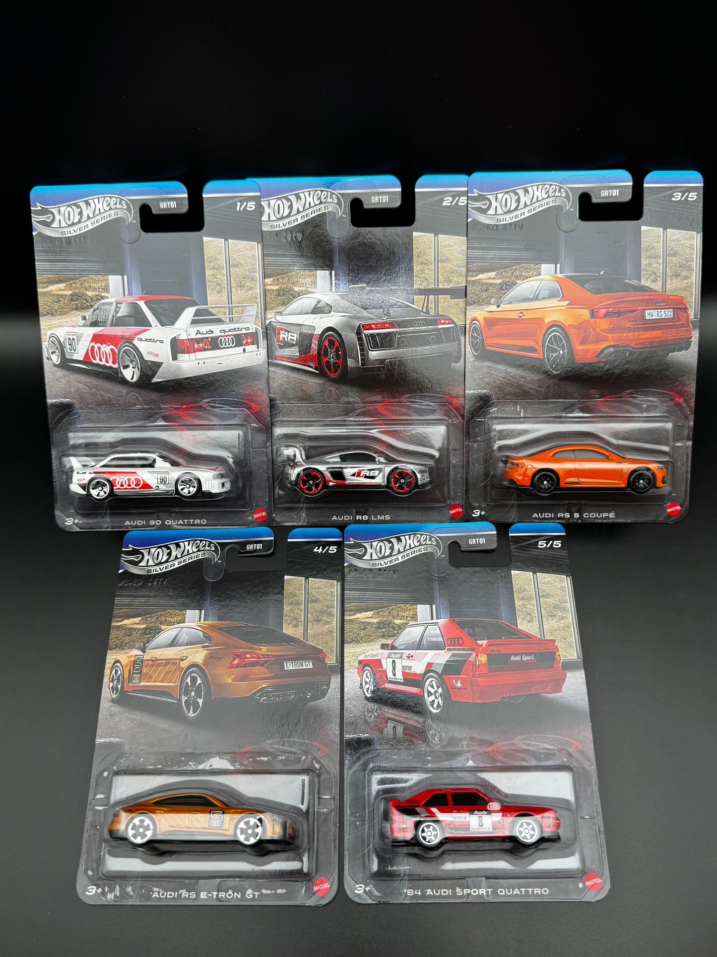 Hot Wheels Silver Series – Set Complet Audi 5 modèles