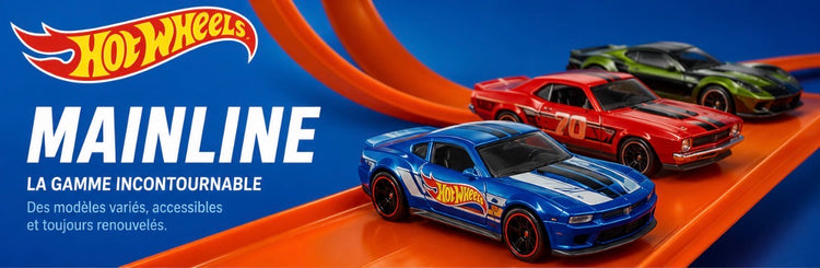 La gamme classique Hot Wheels. Des modèles variés, accessibles et renouvelés régulièrement avec les dernières sorties et éditions standard