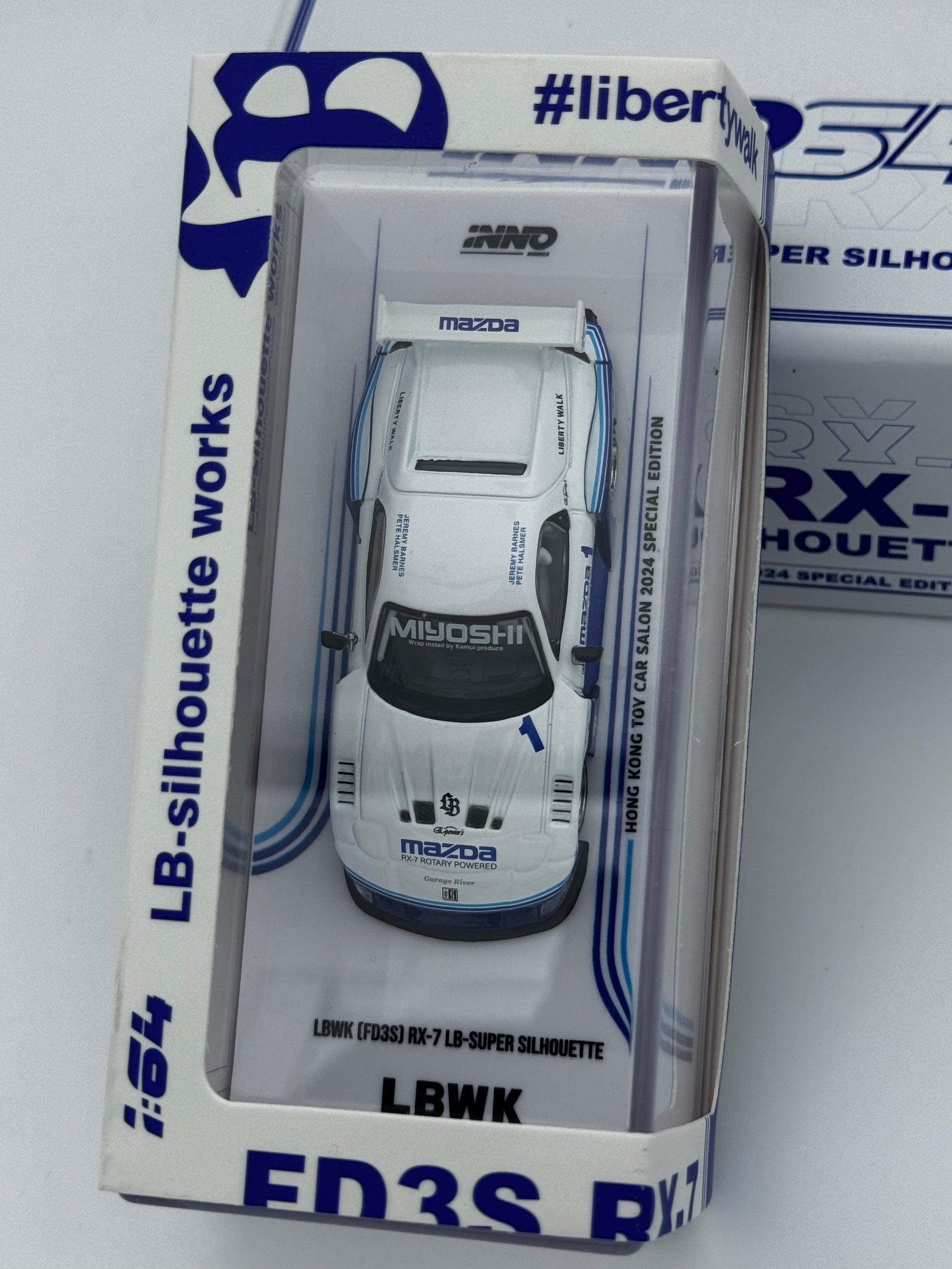 Mazda RX-7 FD3S LB-Super Silhouette – Hong Kong Toy Car Salon 2024 Special Edition (White) INNO64 SVRdiecast