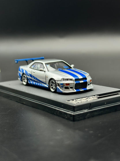 Nissan Skyline GT-R r34 C-West Time Micro | 1/64