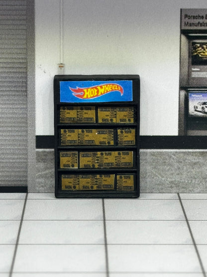 Meuble avec boîte Hot Wheels pour diorama 1/64 SVRdiecast