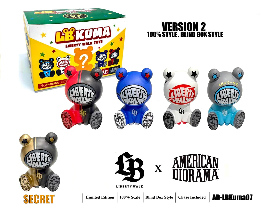 LB Kuma Version 2 100% - Blind Box Style 4 pièces (AD-LBKuma07)