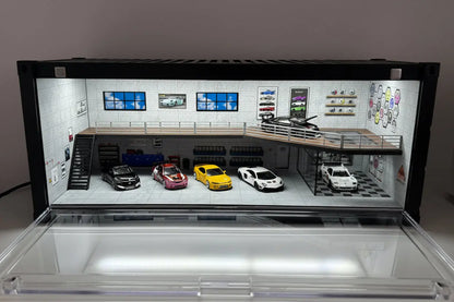 Diorama Container Vitrine 1/64 Éclairé LED SVRdiecast