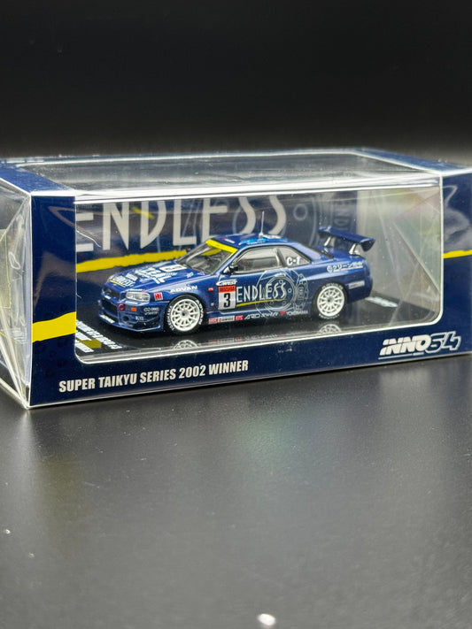 Nissan Skyline R34 GT-R #3 “Endless” Super Taikyu Series 2002 Winner | Inno64 1:64 SVRdiecast