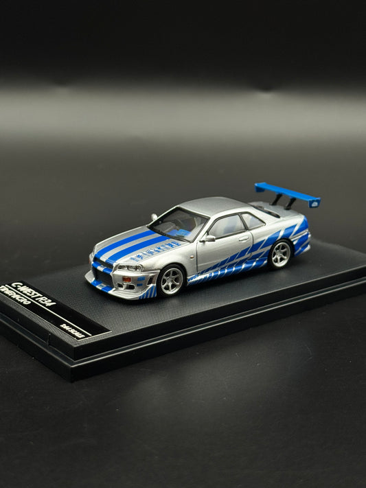 Nissan Skyline GT-R r34 C-West Time Micro | 1/64