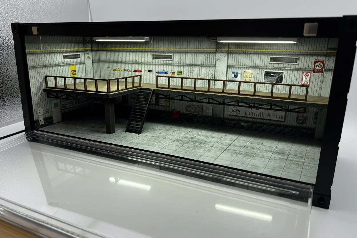 Diorama vitrine contenair 1/64 SVRdiecast