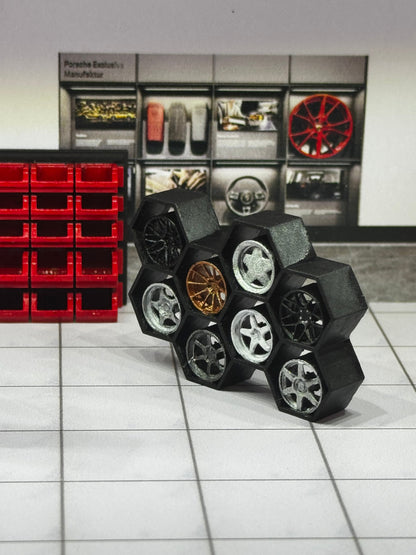 Présentoir jantes pour diorama 1/64 SVRdiecast