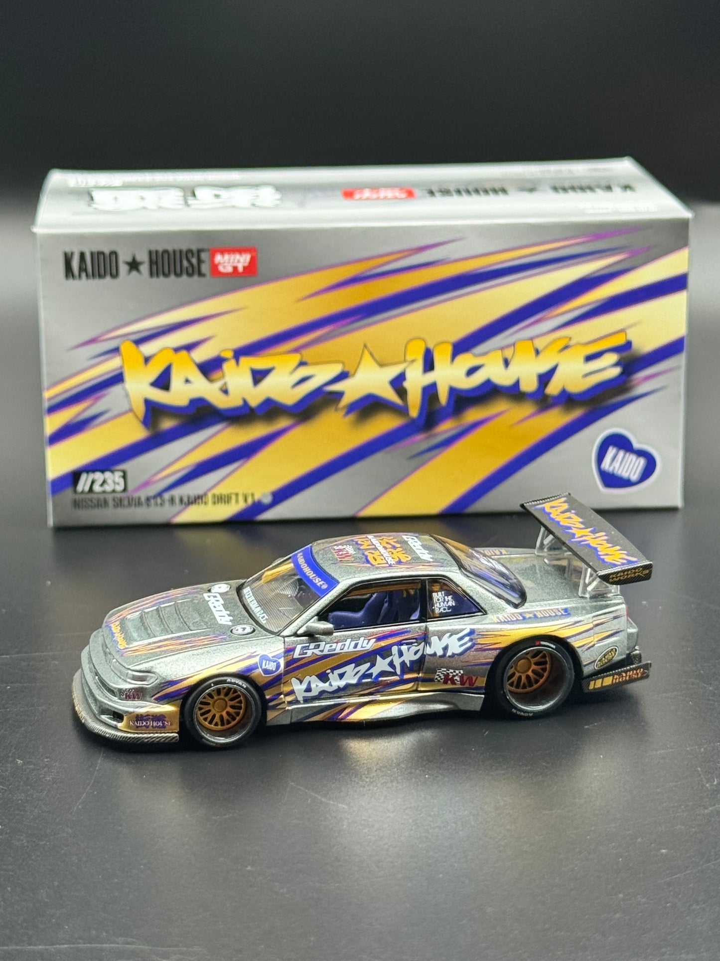 Nissan Silvia S13 R Kaido Drift V1 – Kaido House x Mini GT | 1:64