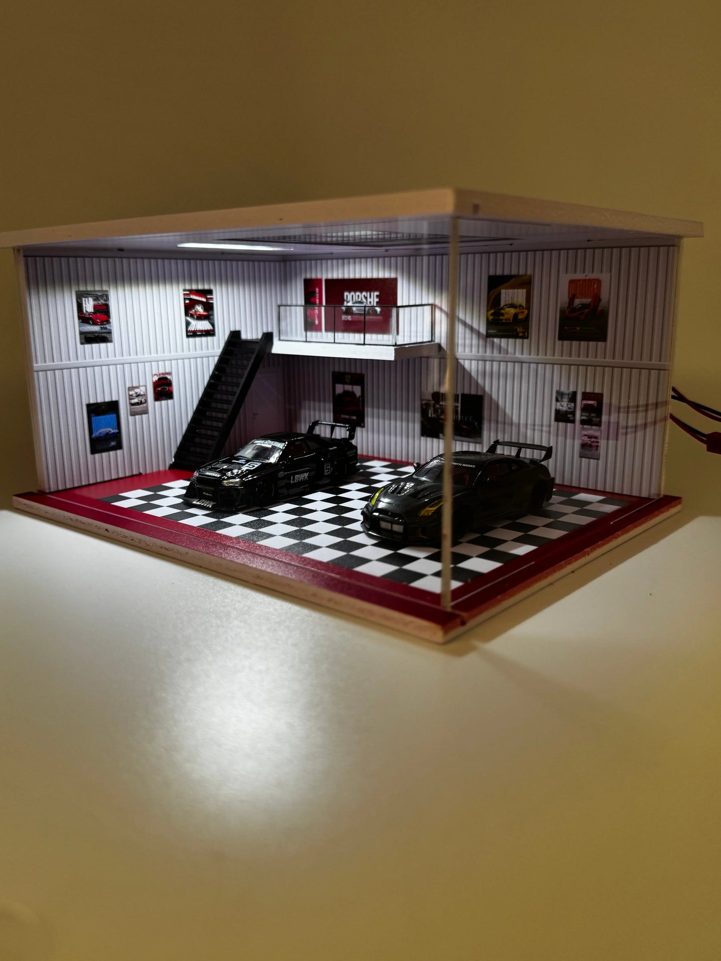 Diorama mini garage 1/64 éclairé SVRdiecast