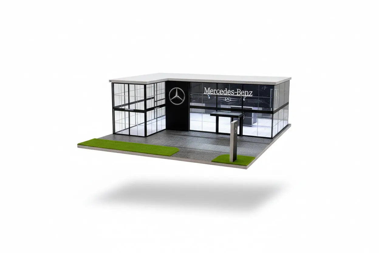 Diorama concession Mercedes 1/64 SVRdiecast