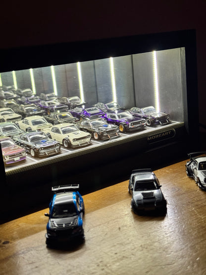 Vitrine MOREART effet miroir infini LED – Diorama parking 1:64