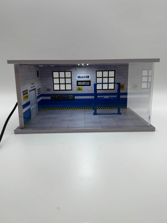 Diorama mini garage 1/64 éclairé SVRdiecast