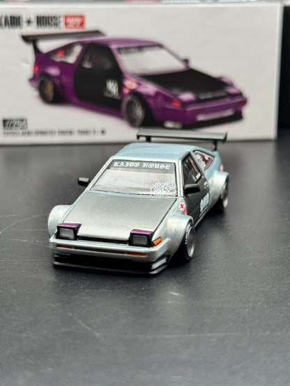 Kaido House x Mini GT Toyota AE86 Sprinter Trueno Touge V1 Chase Argent 1:64