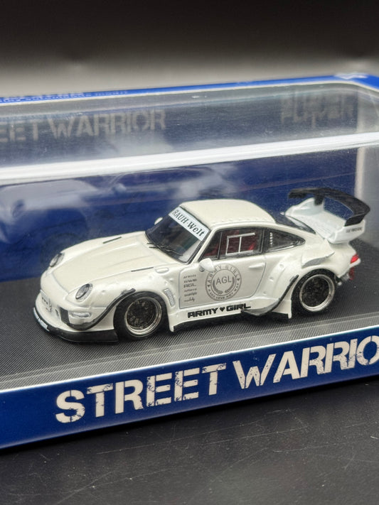 Porsche 993 RWB “Army Girl” AGL White Street Warrior | 1/64