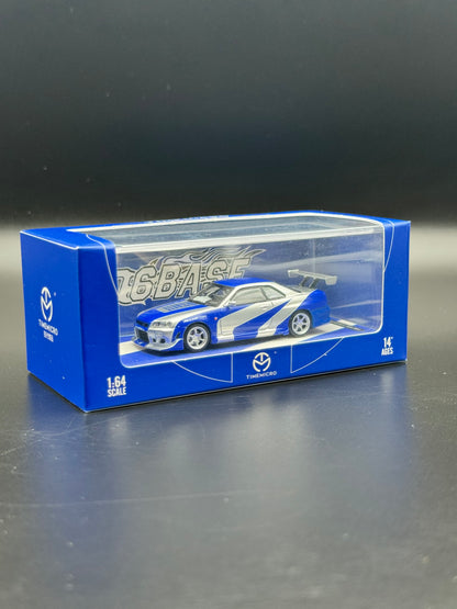 Nissan Skyline GT-R R34 — Édition Limitée “Most Wanted” | Time Micro 1/64