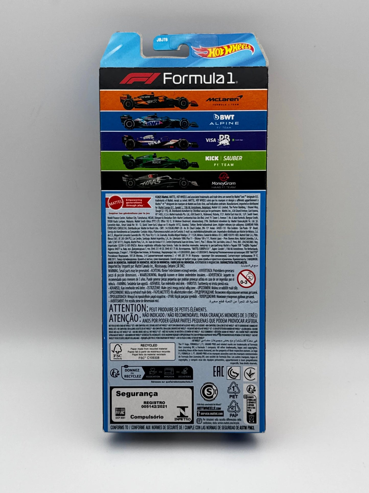 Hot Wheels – Pack Formule 1 2024 (5 véhicules) – Échelle 1/64 SVRdiecast