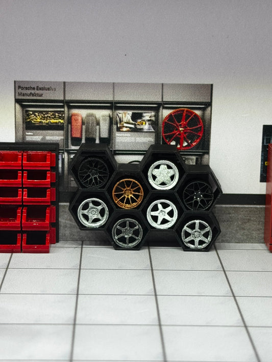 Présentoir jantes pour diorama 1/64 SVRdiecast