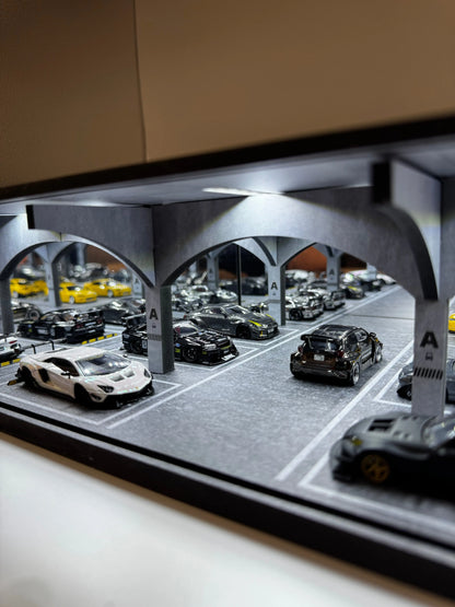 Diorama parking souterrain éclairé SVRdiecast