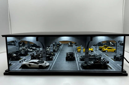 Diorama parking souterrain éclairé SVRdiecast