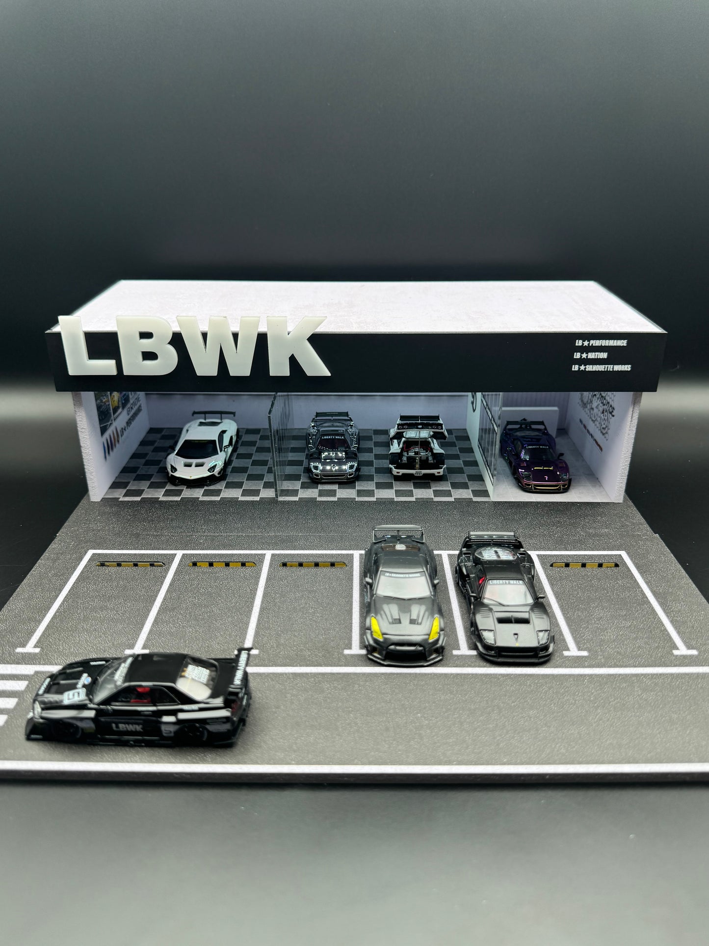 Diorama Garage LBWK 1:64 – Liberty Walk Performance