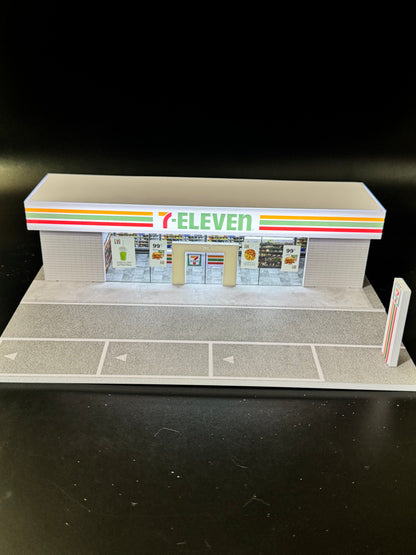 Diorama 7-Eleven – Décor Miniature 1:64 avec Éclairage LED
