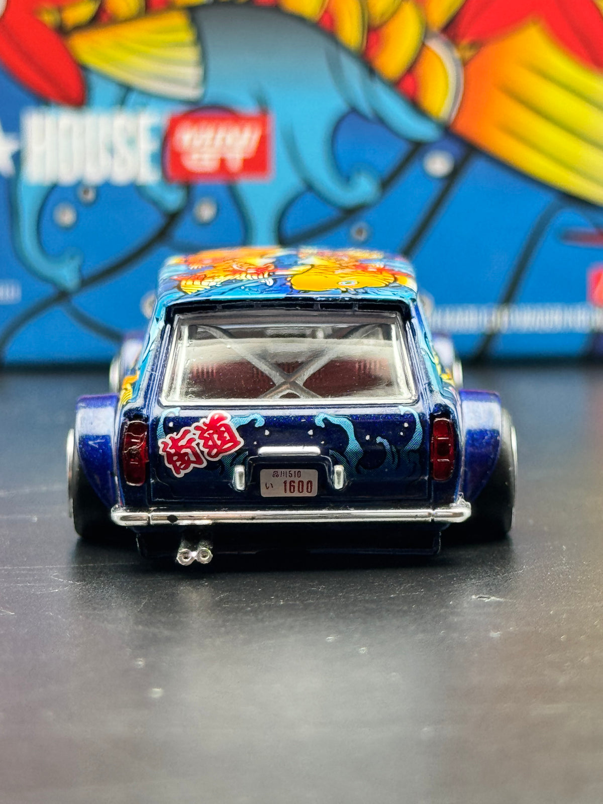 Kaido House x Mini GT - Datsun KAIDO 510 Wagon Koi Wagon V1 - Blue