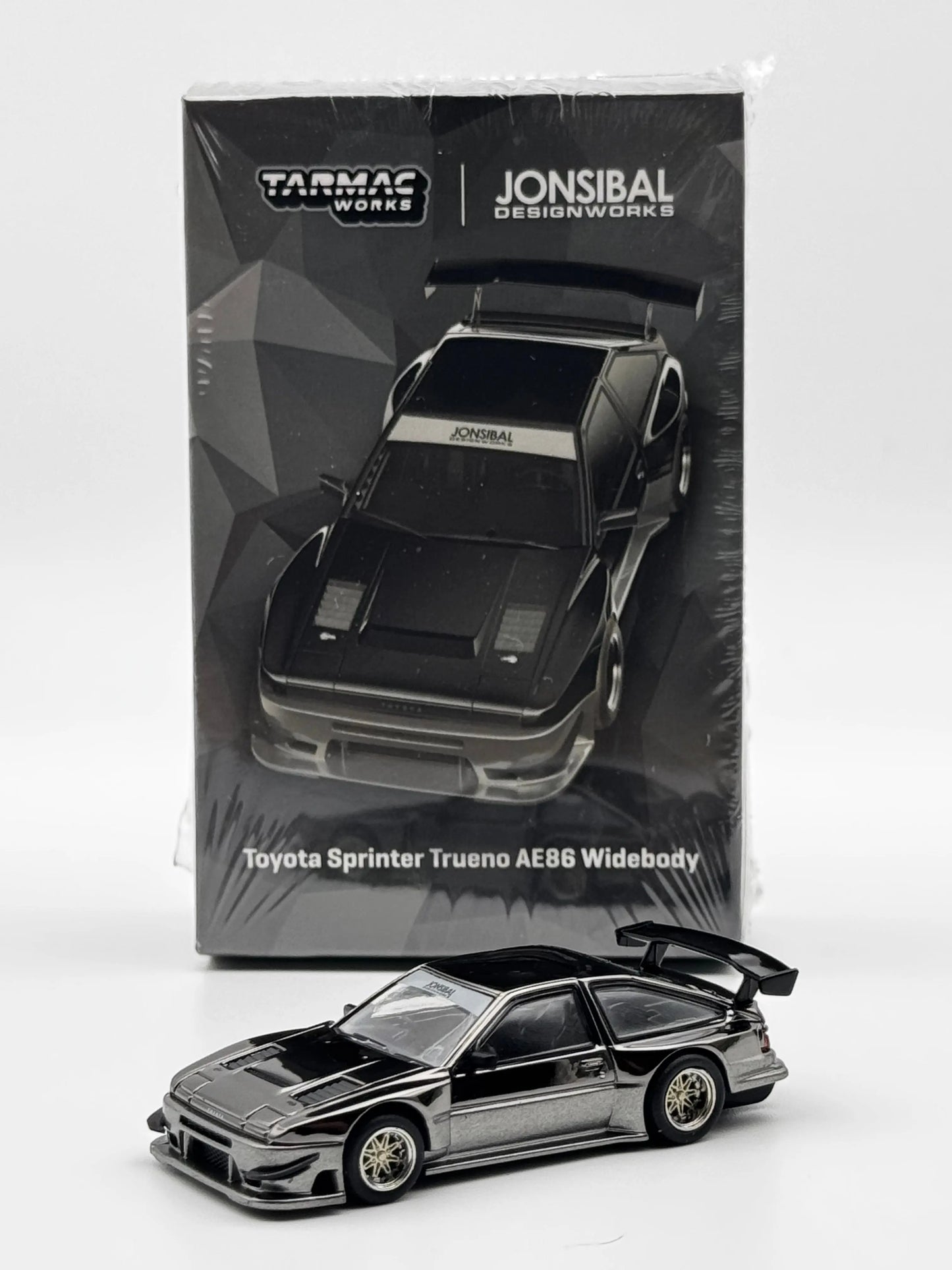 Toyota Sprinter Trueno AE86 Widebody Black/Grey - Tarmac Works 1/64 SVRdiecast