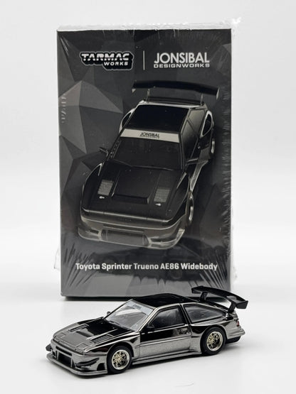 Toyota Sprinter Trueno AE86 Widebody Black/Grey - Tarmac Works 1/64 SVRdiecast
