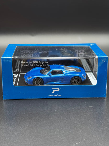 Porsche 918 Spyder – Sapphire Blue Metallic | PosterCars Hypercar League Collection