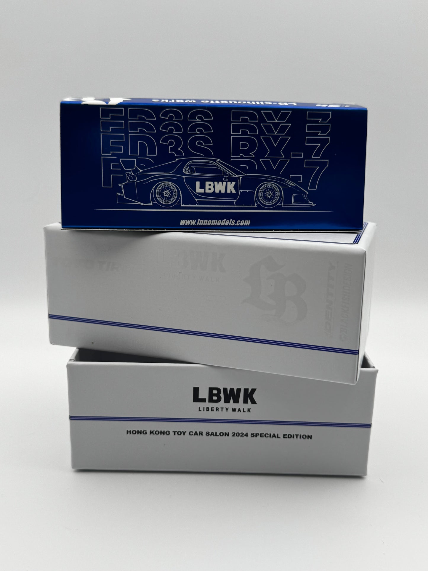 Mazda RX-7 FD3S LB-Super Silhouette – Hong Kong Toy Car Salon 2024 Special Edition (Chase – Blue Chrome) INNO64 SVRdiecast