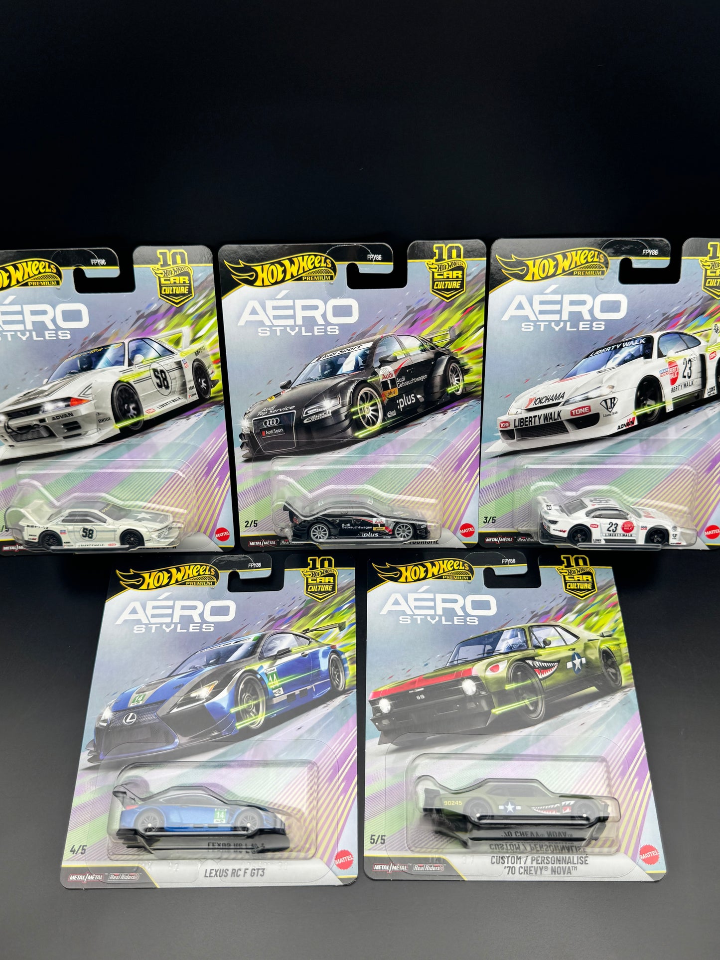 Hot Wheels Premium Car Culture Aéro Styles Set Complet 1:64