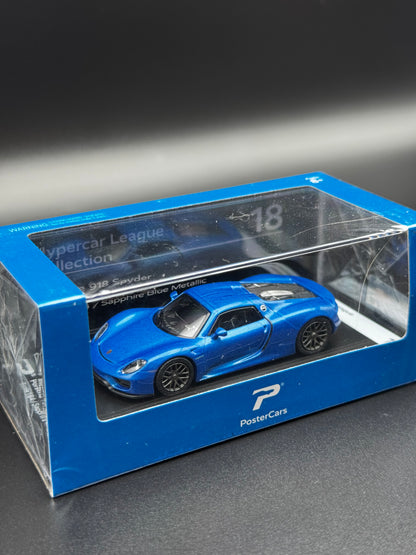 Porsche 918 Spyder – Sapphire Blue Metallic | PosterCars Hypercar League Collection