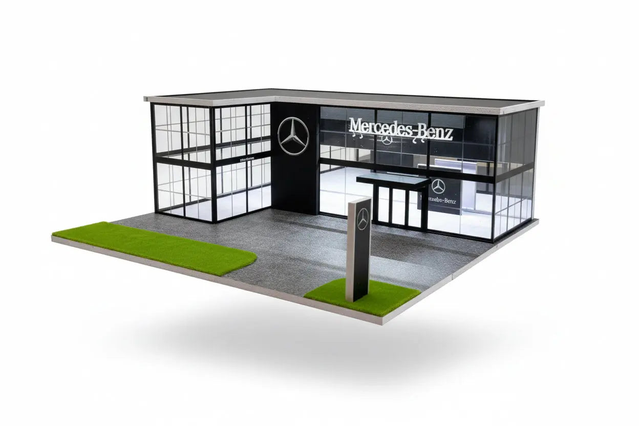 Diorama concession Mercedes 1/64 SVRdiecast