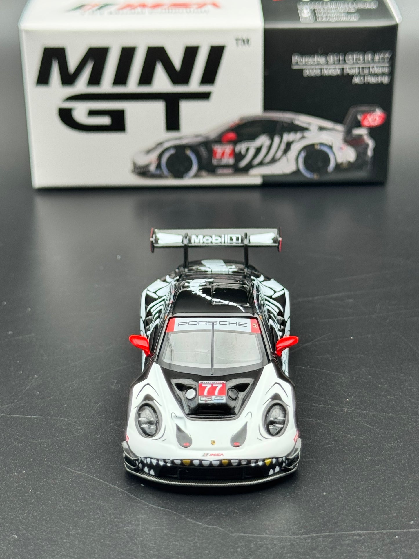 Porsche 911 GT3 R #77 AO Racing - 2023 IMSA Petit Le Mans - MINI GT