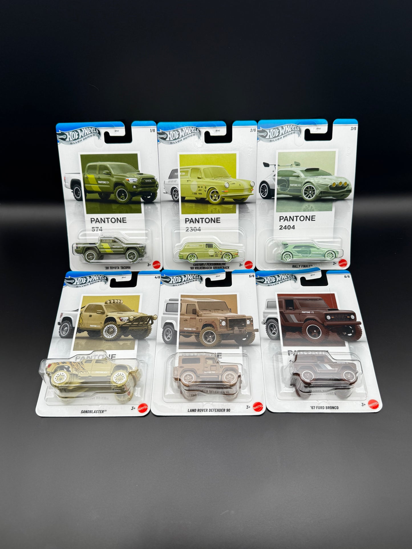 Hot Wheels Pantone – Série complète 6/6 – Silver Series