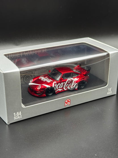 Porsche 993 RWB – Coca-Cola Livery | Rouge Candy | 1:64