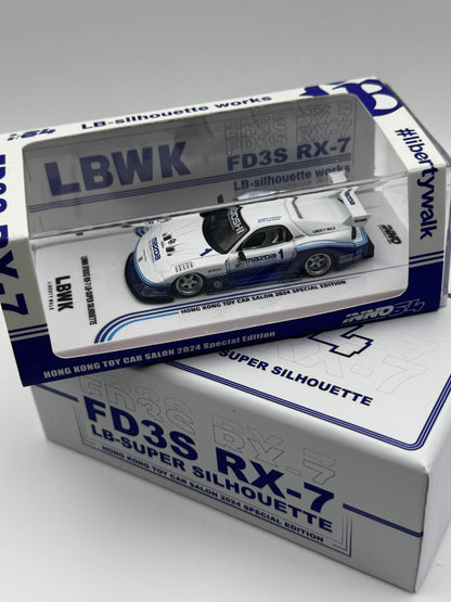Mazda RX-7 FD3S LB-Super Silhouette – Hong Kong Toy Car Salon 2024 Special Edition (White) INNO64 SVRdiecast