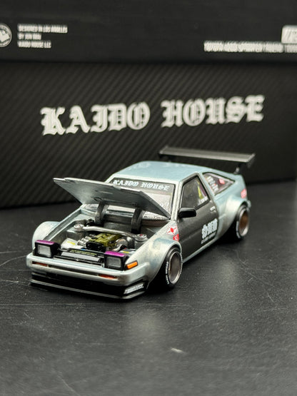 Kaido House x Mini GT Toyota AE86 Sprinter Trueno Touge V1 Chase Argent 1:64