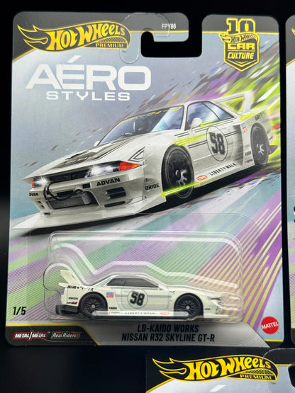 Hot Wheels Premium Car Culture Aéro Styles Set Complet 1:64