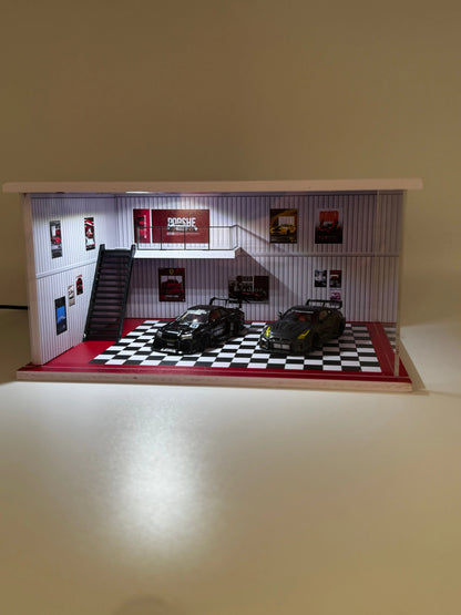 Diorama mini garage 1/64 éclairé SVRdiecast