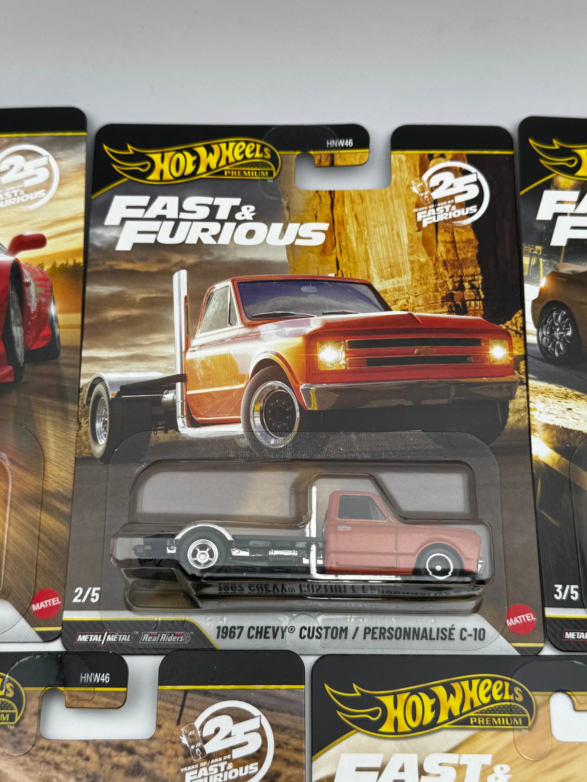 Série Complète Fast & Furious 25th Anniversary – Hot Wheels Premium 1:64 | 5 Modèles (inclus Chase) SVRdiecast