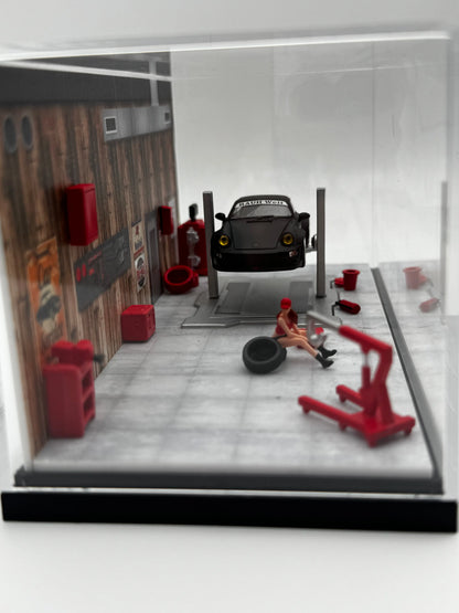 Diorama garage avec accessoires SVRdiecast