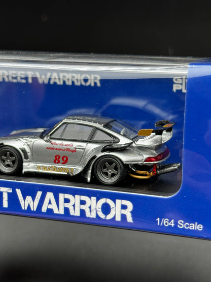 Porsche 993 RWB – Street Warrior × Ghost Player | Silver #89 | 1:64 | Limited Edition 129/499