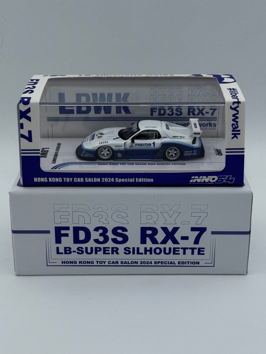 Mazda RX-7 FD3S LB-Super Silhouette – Hong Kong Toy Car Salon 2024 Special Edition (White) INNO64 SVRdiecast